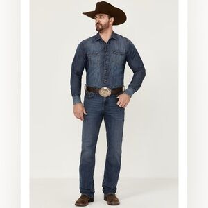 Rank 45 Men’s Shotgun Wash Stackable Slim Straight Stretch Perf Jeans Sz 31x32